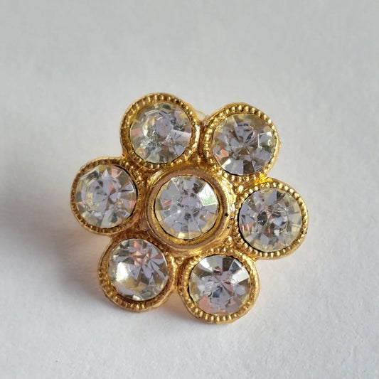 4087 Knopfe mit Swarovski Kristallen 17mm