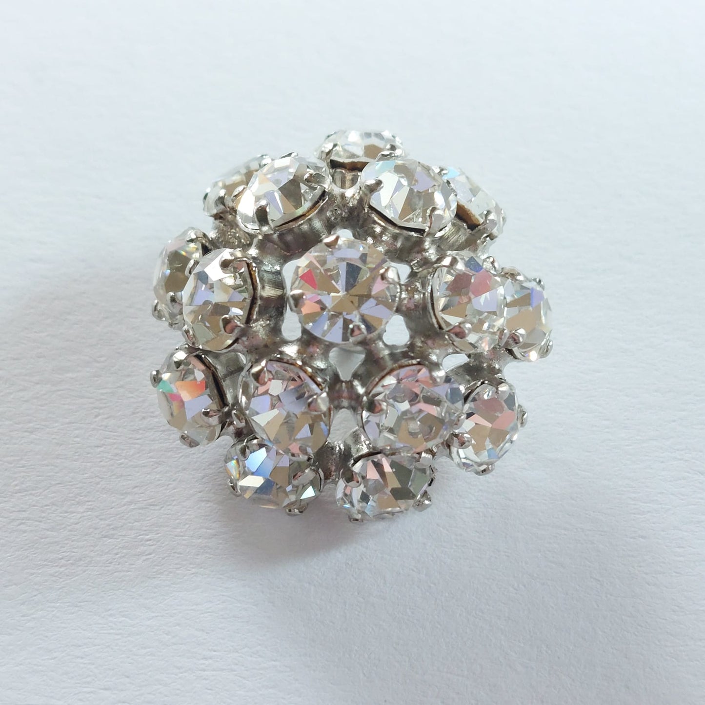4198 Knopfe mit Swarovski Kristallen 25mm