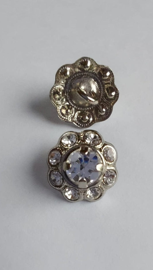 4005 Knöpfe mit Swarovski Kristallen 11mm