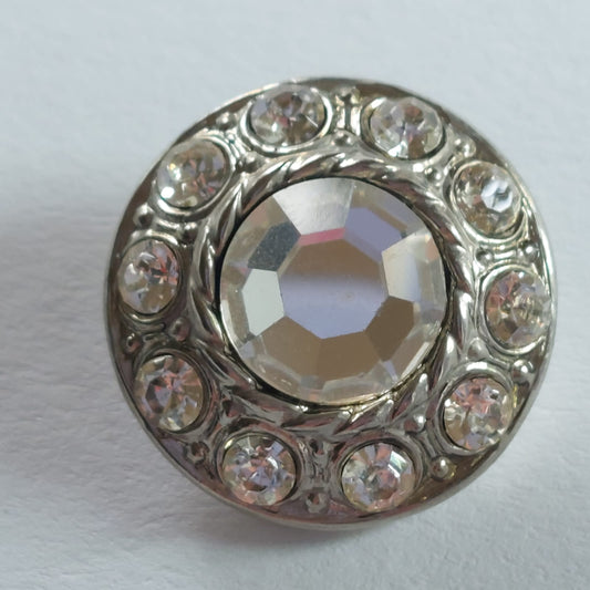 4181 Knopfe mit Swarovski Kristallen 20mm