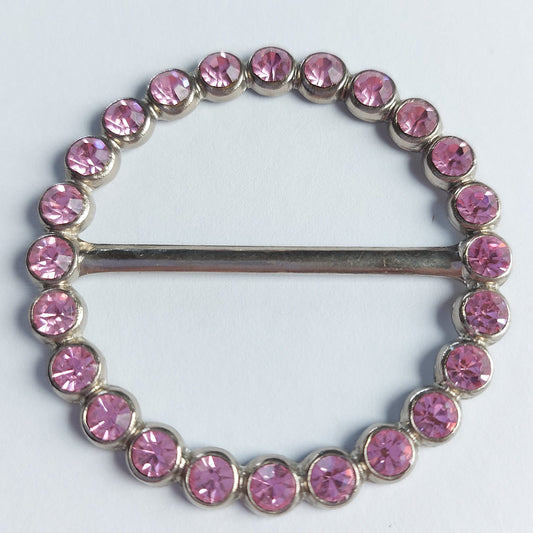 2009 Silberne Gürtelschnalle mit Swarovski Kristallen 53mm