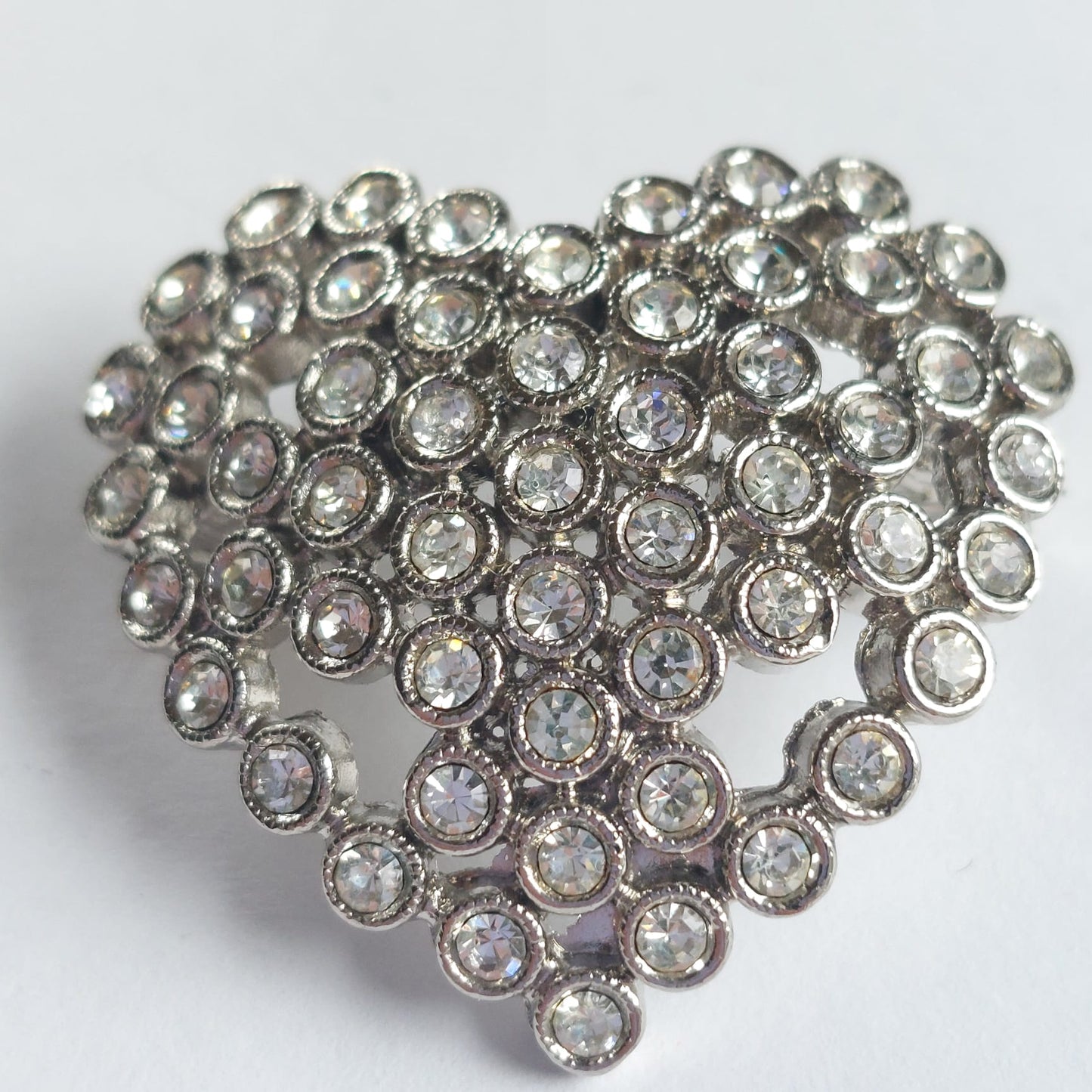 8083 Vintage Brosche mit Swarovski-Kristallen 30x25mm