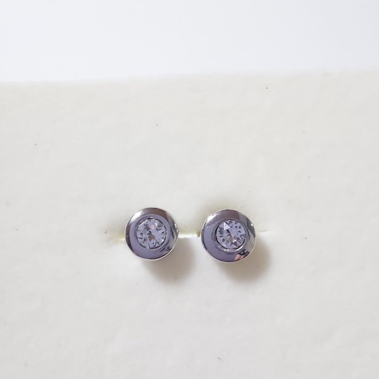 3677 Vintage Ohrringe mit Swarovski Kristallen 5mm