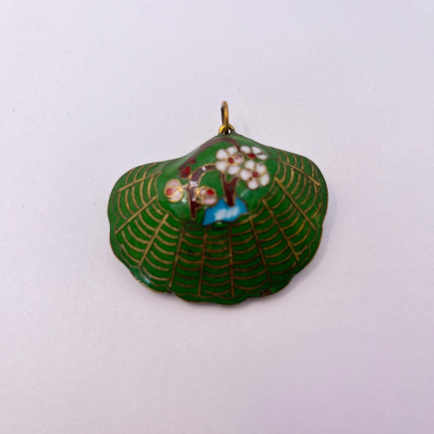 1173 Vintage Cloisonné Emaille Kettenanhänger 46mm