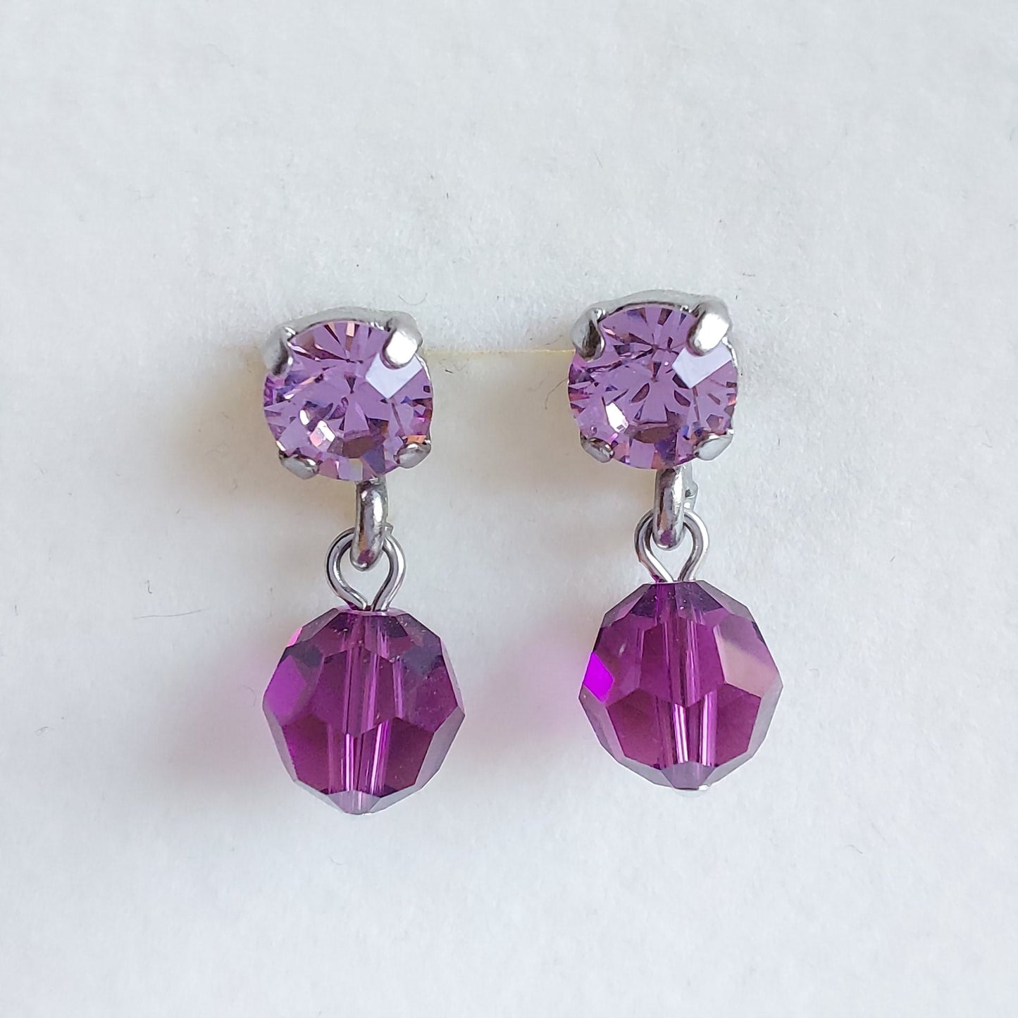 3478 Vintage-Ohrringe mit Swarovski Kristallen 20mm