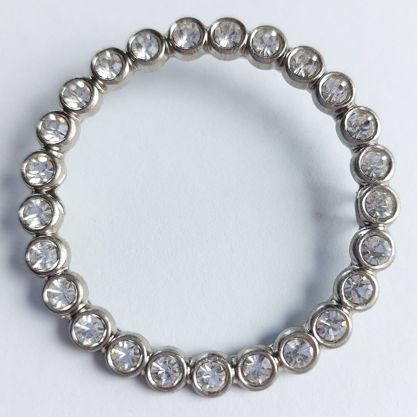 2011 Silberne Gürtelschnalle mit Swarovski Kristallen 53mm