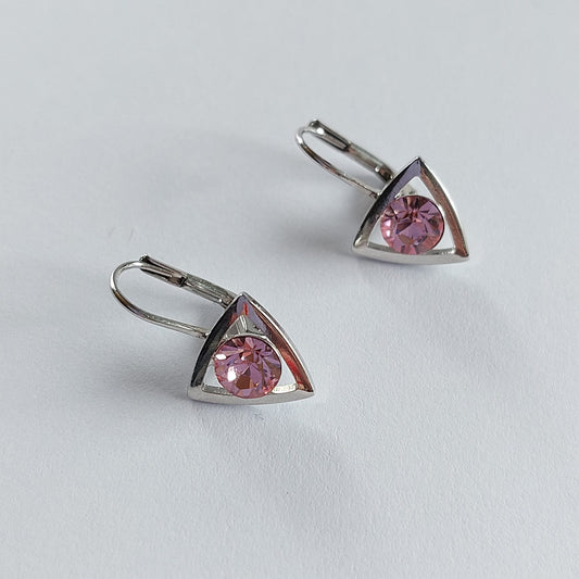 3152 Vintage Earring mit Swarovski Kristallen 20mm
