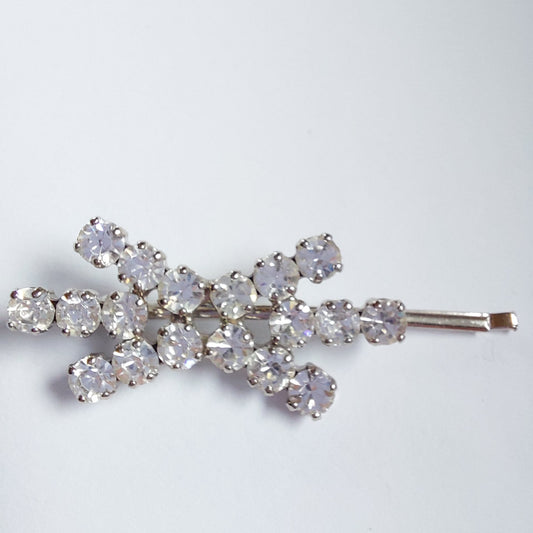 5013 Vintage Haarnadel mit Swarovski Kristallen 48mm