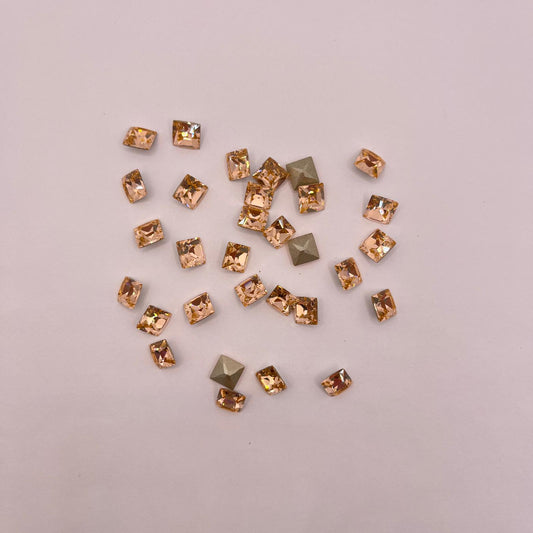 Swarovski® Fancy Stone Xilion Square Light Peach 8mm