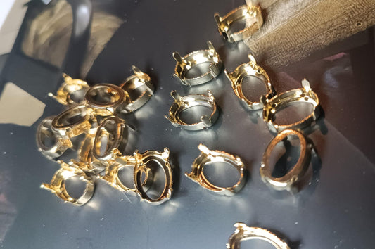 Swarovski® Fassung Oval Gold 14x10mm