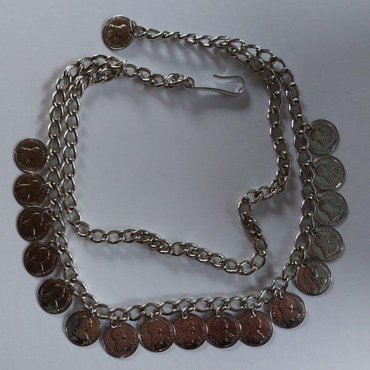 Miederkette mit Münzanhängern 40x0.5cm