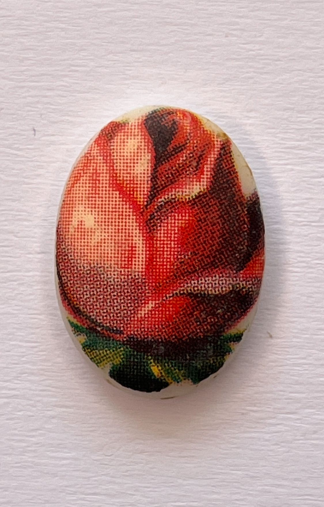 5649 Vintage Rose Rot Cabochon 18mm