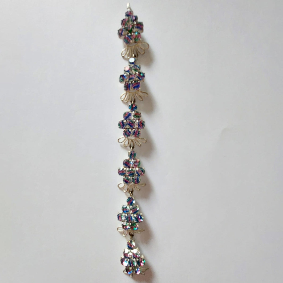 7951 Vintage Armband mit Regenbogenkristalle 16cm