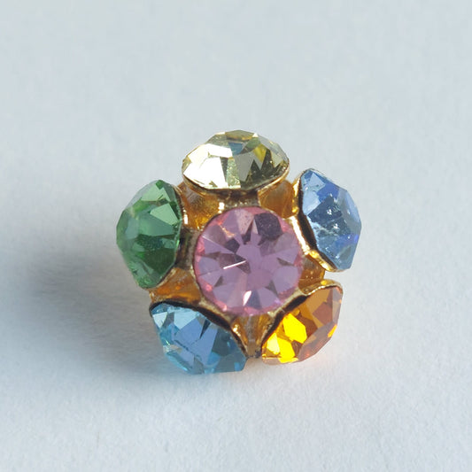4035 Knopfe mit Swarovski Kristallen 10mm