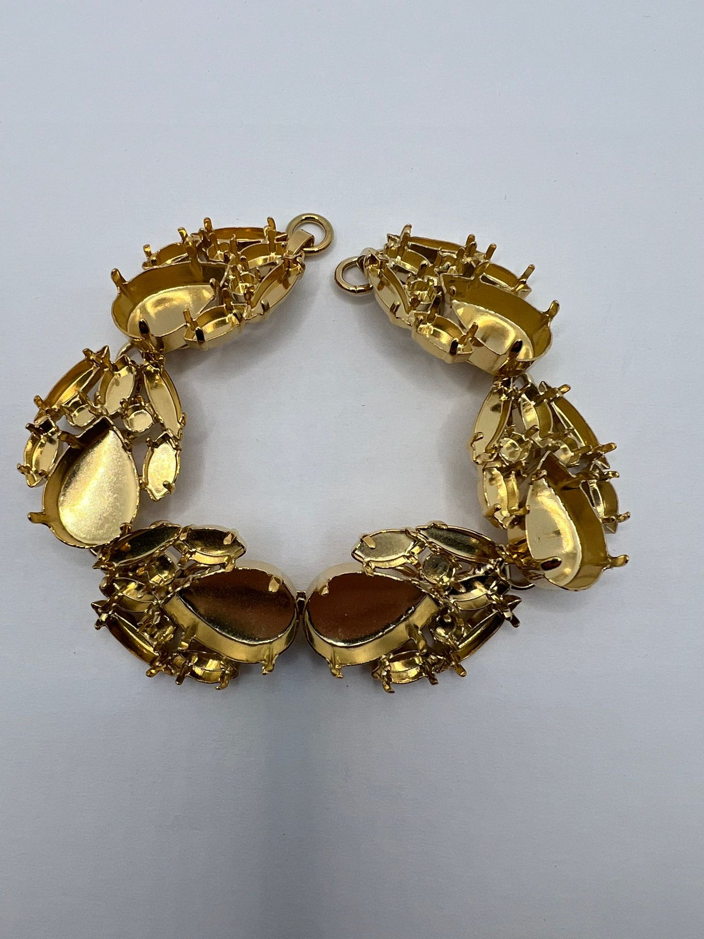 7076 Vintage leerer Armband zum Befüllen mit Swarovski Kristallen 17cm