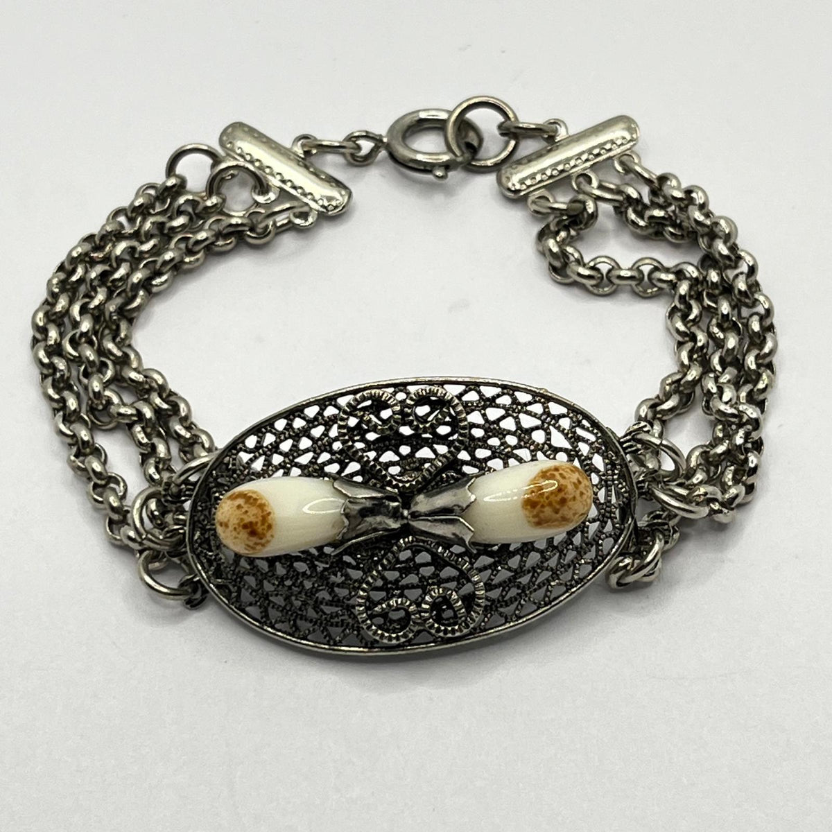 7070 Vintage Rhodium Trachtenarmband 19cm