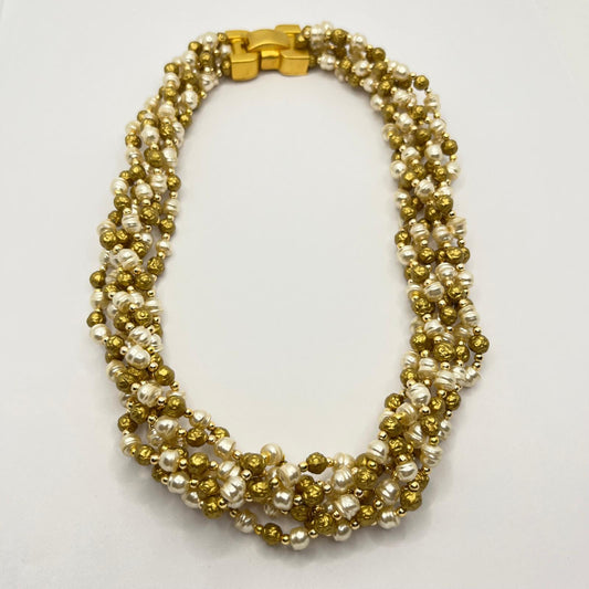 6337 Vintage Swarovski Kristallen Perlen Halskette 44cm