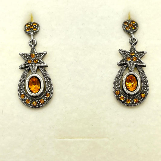 30636 Vintage Swarovski Kristallen Ohrhanger 27mm