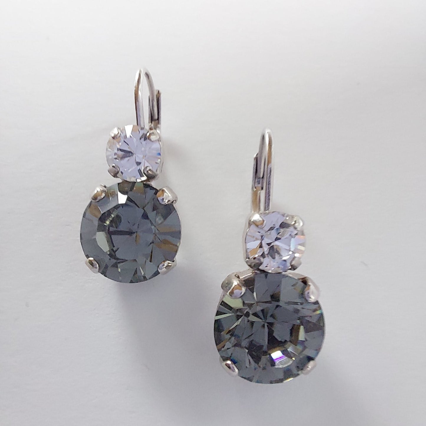 3286 Vintage-Ohrringe mit Swarovski Pearls 23mm