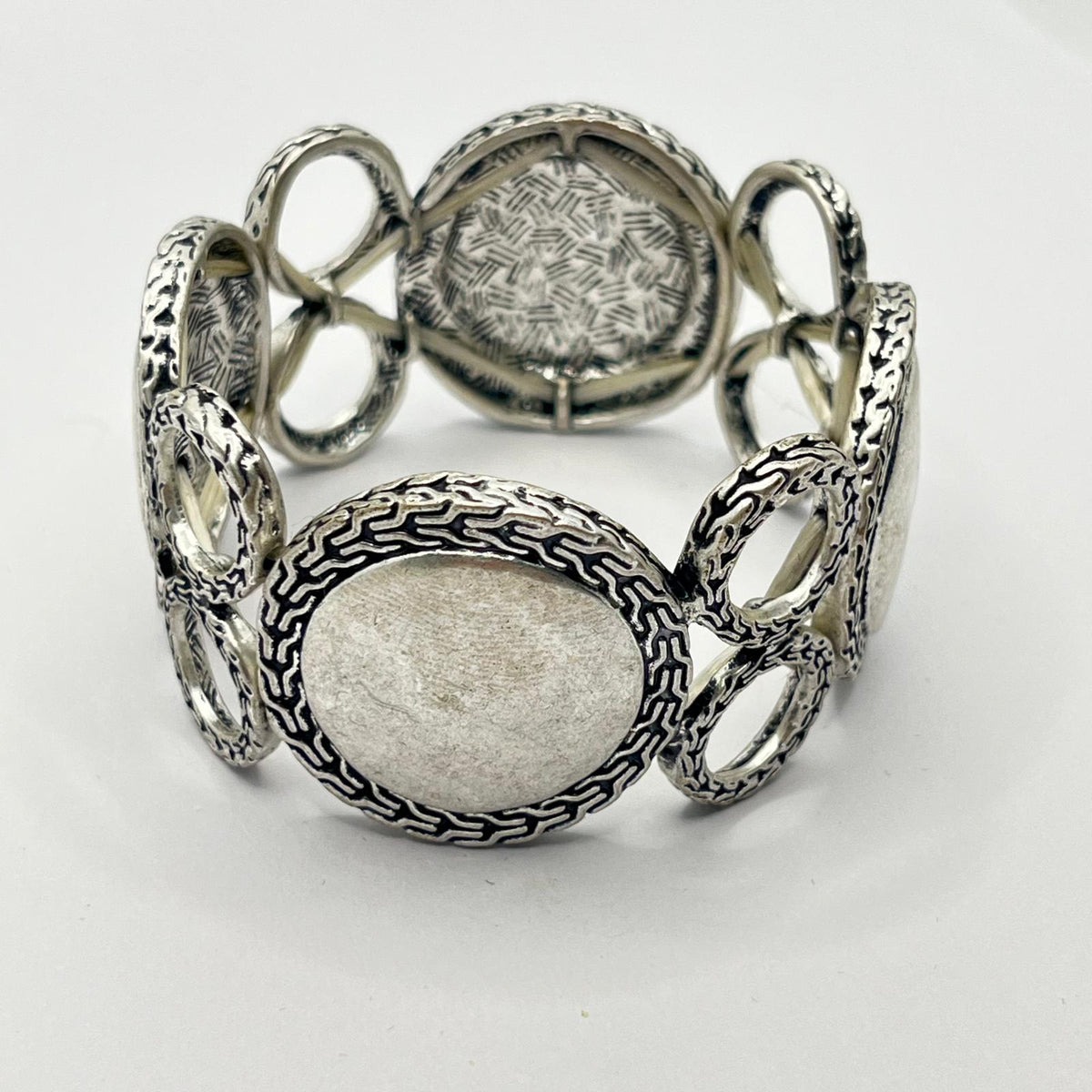 7048 Vintage Rhodium Armreif 19cm