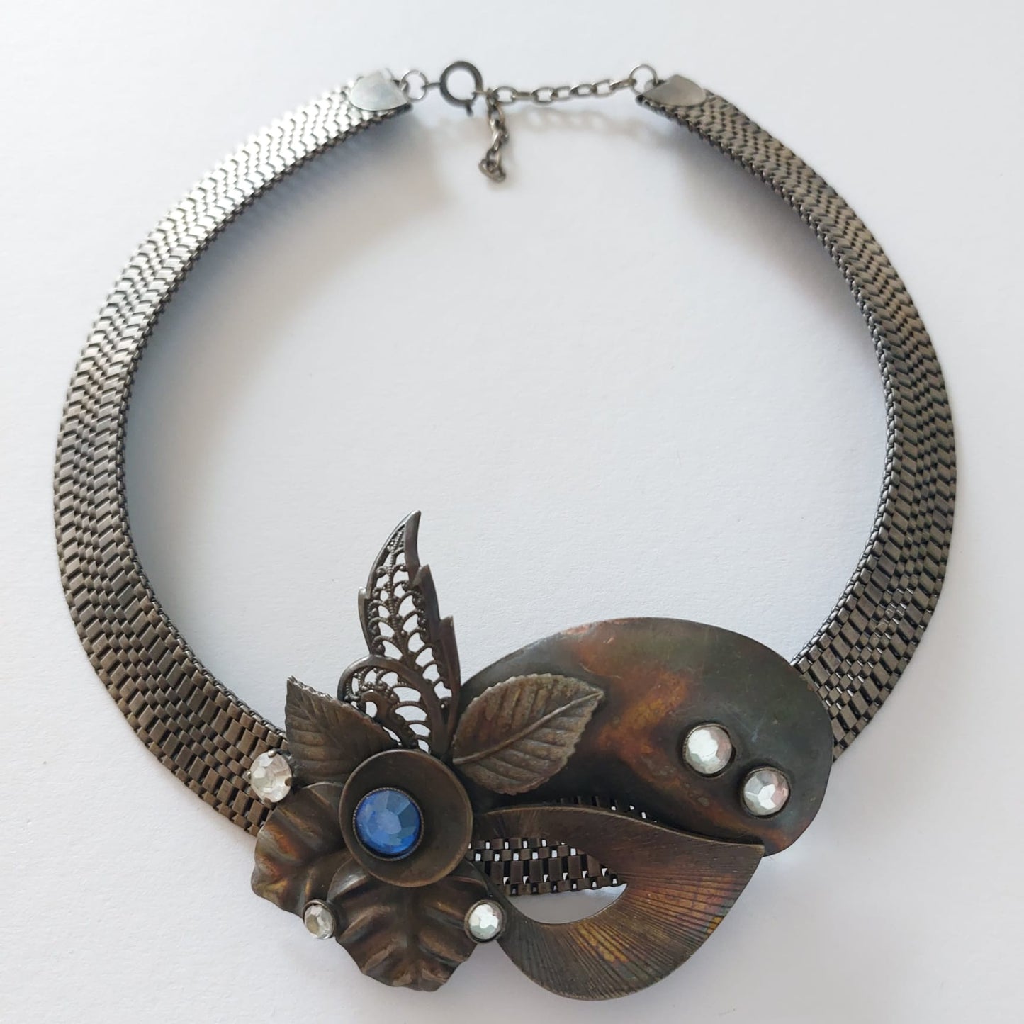 6041 Vintage Swarovski Kristallen Lätzchen Halsband 38cm