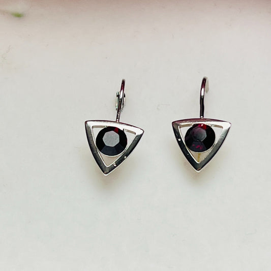 3903 Vintage Earrings mit Swarovski-Kristallen 20mm