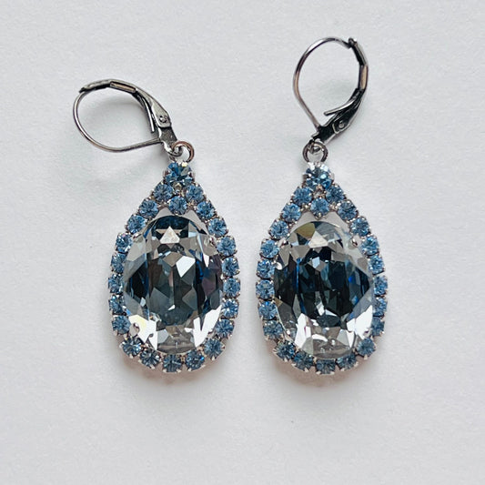 3997 Vintage Earring mit Swarovski Crystals 45cm