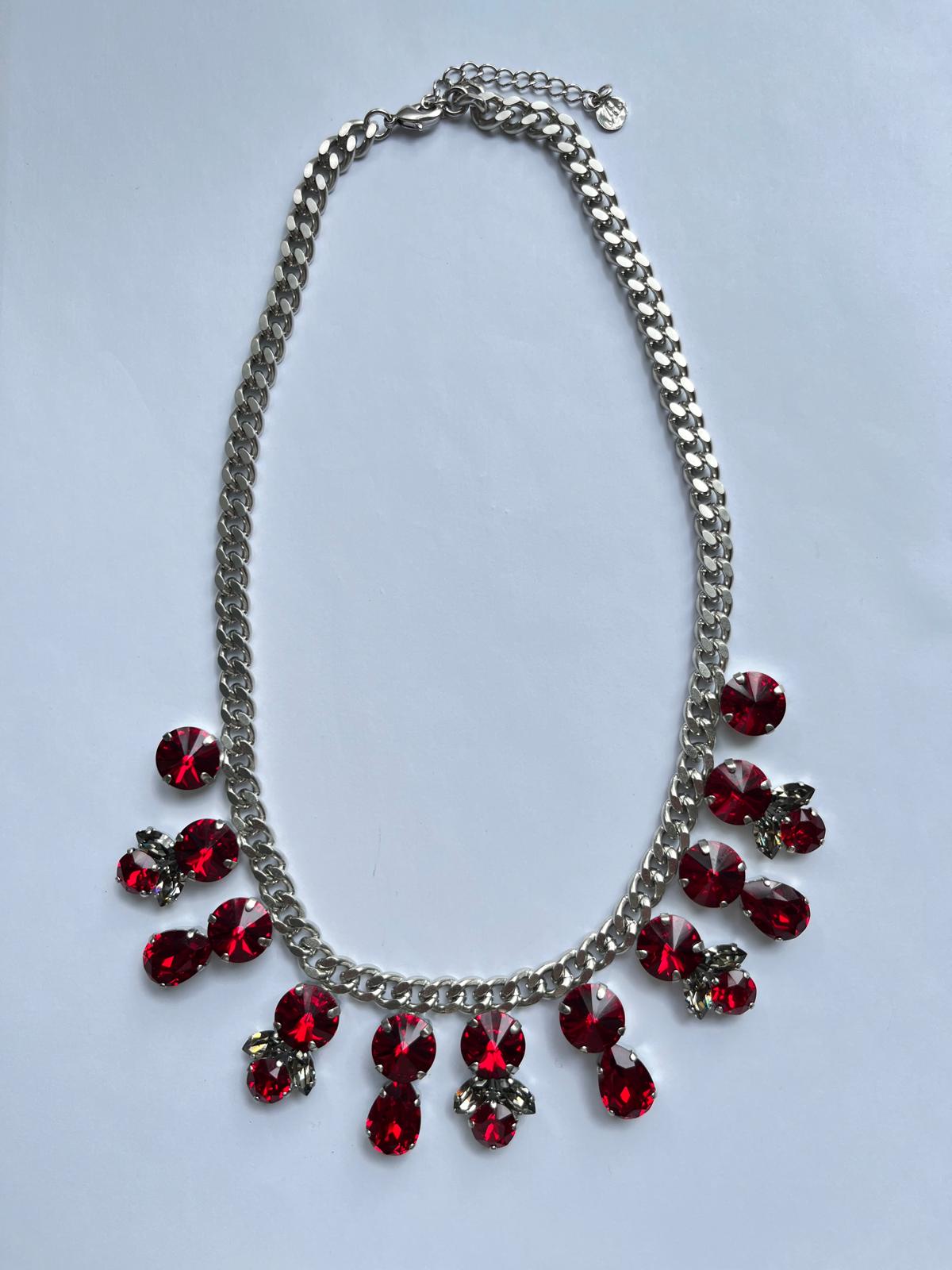 6158 Vintage Swarovski Kristallen Halsketten 44cm