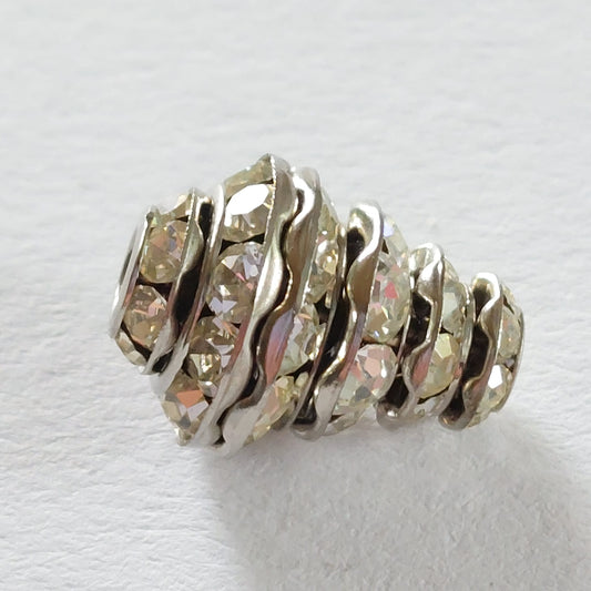 5131 Vintage Perle Zwischenteil Mit Swarovski Kristallen 15x11mm