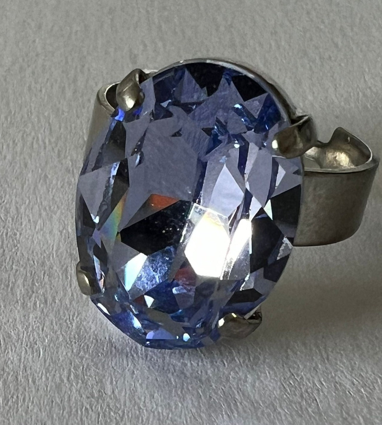 9744 Vintage Swarovski Kristallen Ring 17mm