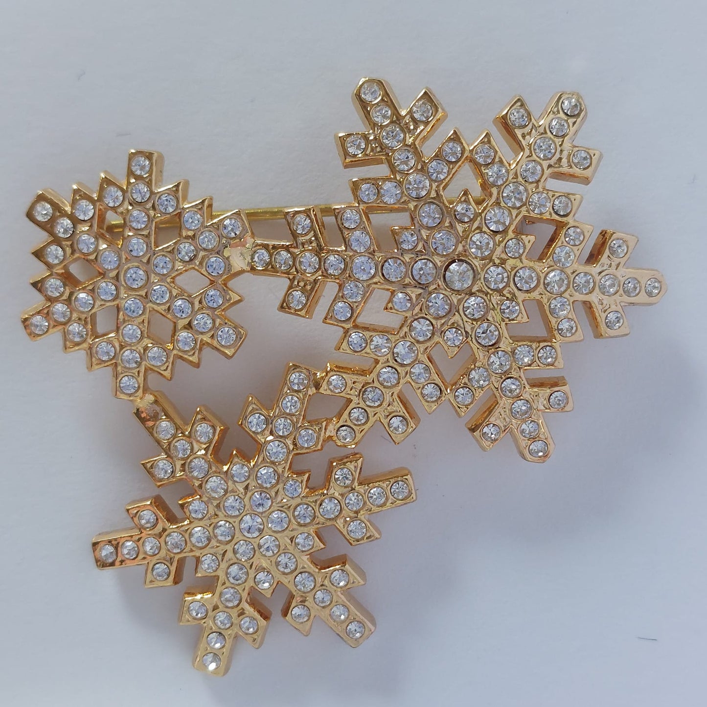 8057 Vintage Brosche mit Swarovski-Kristallen 50mm