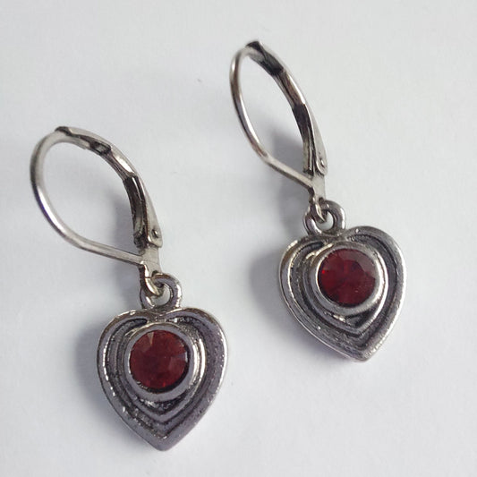 3222 Vintage-Ohrringe mit Swarovski Kristallen 25mm