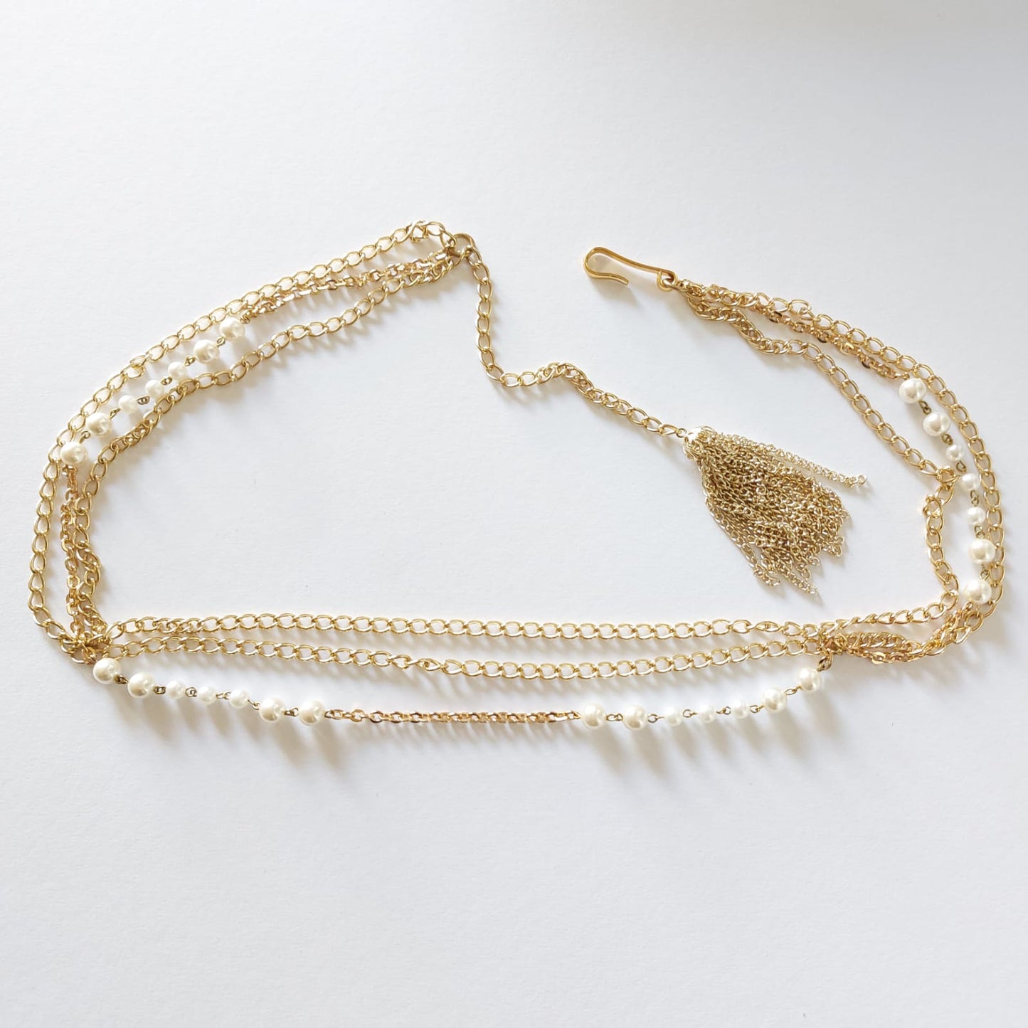 Trachten Miederkette mit Swarovski Perlen 70x1.5cm