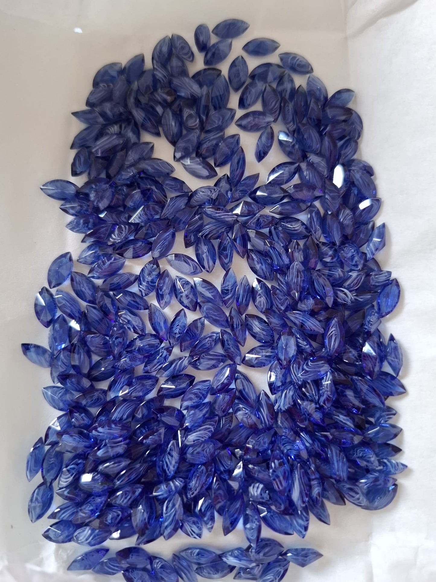 Swarovski® Fancy Vintage Navette Dark Sapphire Quartz Unfoiled 10mm