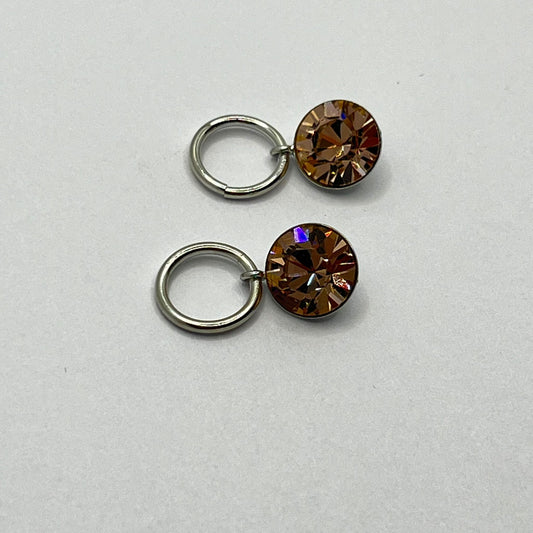 1137 Vintage Swarovski Kristallen Hängender Anhänger 8mm