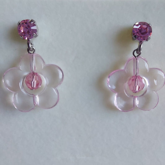 3500 Vintage-Ohrringe mit Swarovski Kristallen 30mm