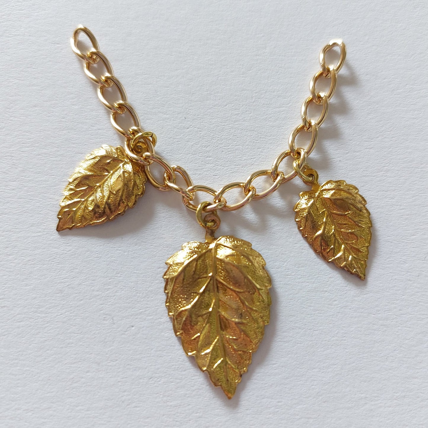 Vintage Blatt Trachten Schmuck 8cm