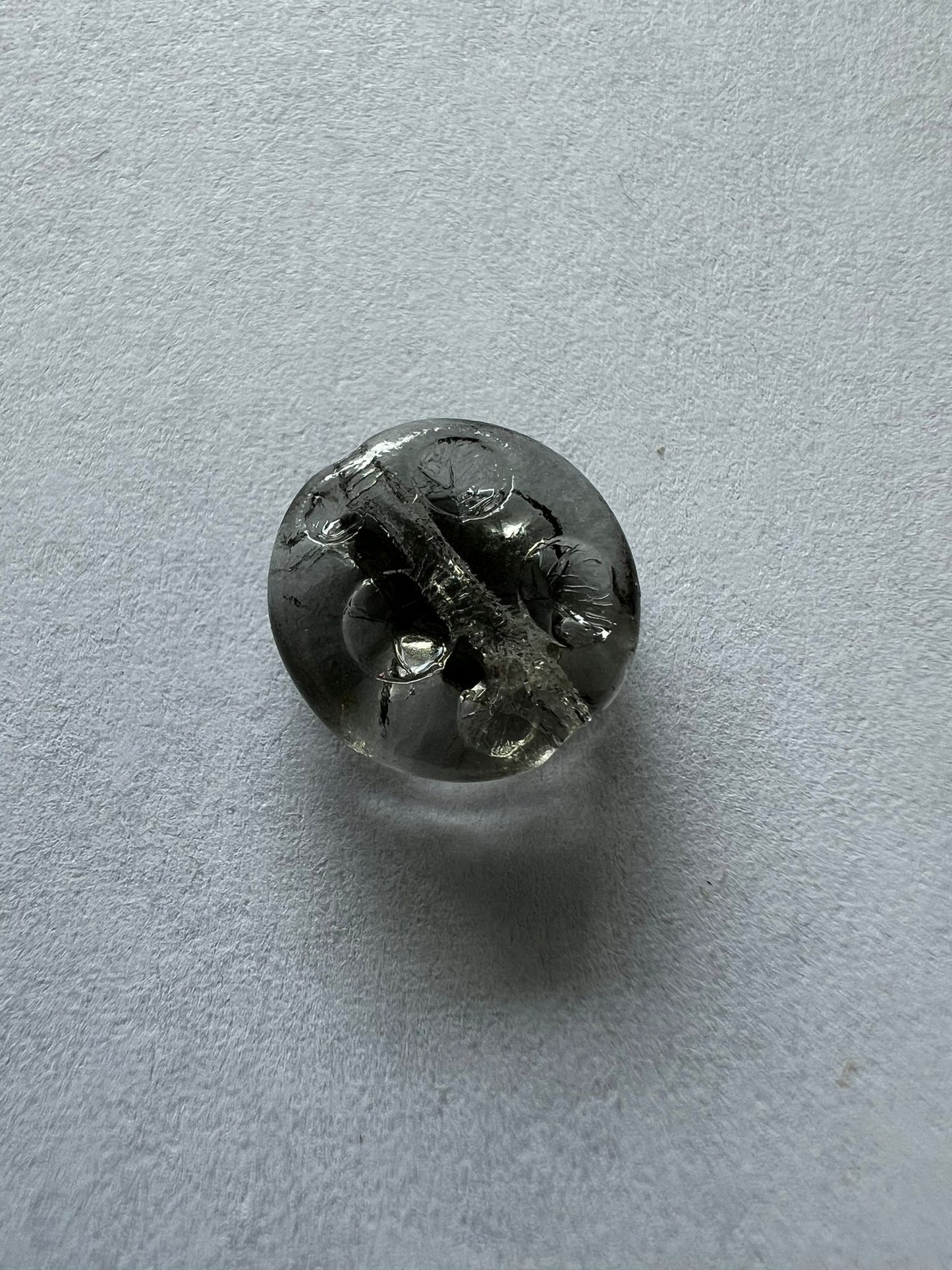 5749 Vintage Acryl Perlen Schwarz 11mm