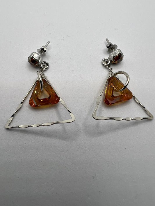 30449 Vintage Swarovski Kristallen Ohrhänger 35mm