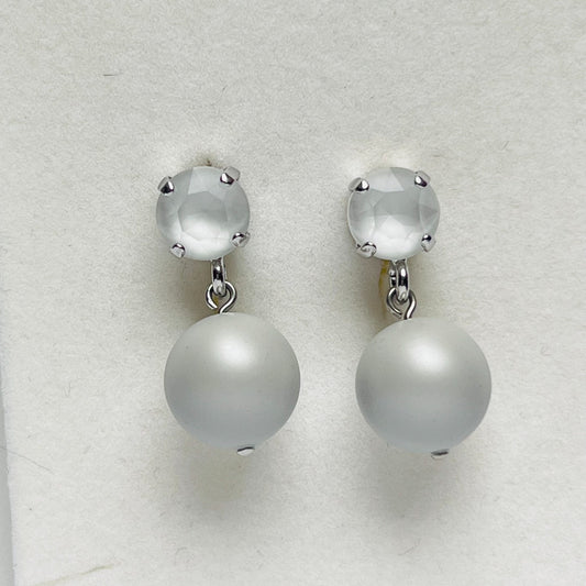 3957 Vintage Earring mit Swarovski Crystals 25mm