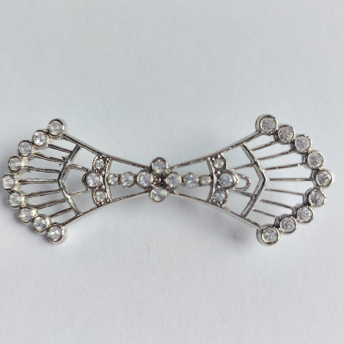 8071 Vintage Brosche mit Swarovski-Kristallen 60x22mm