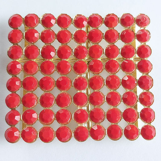 2012 Goldene Gürtelschnalle mit Swarovski Kristallen 56×50mm