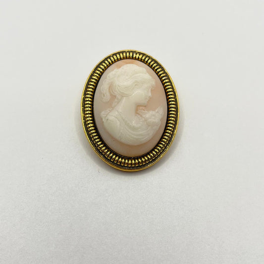 2403 Vintage Kamee Cabochon Schalhalter 38mm