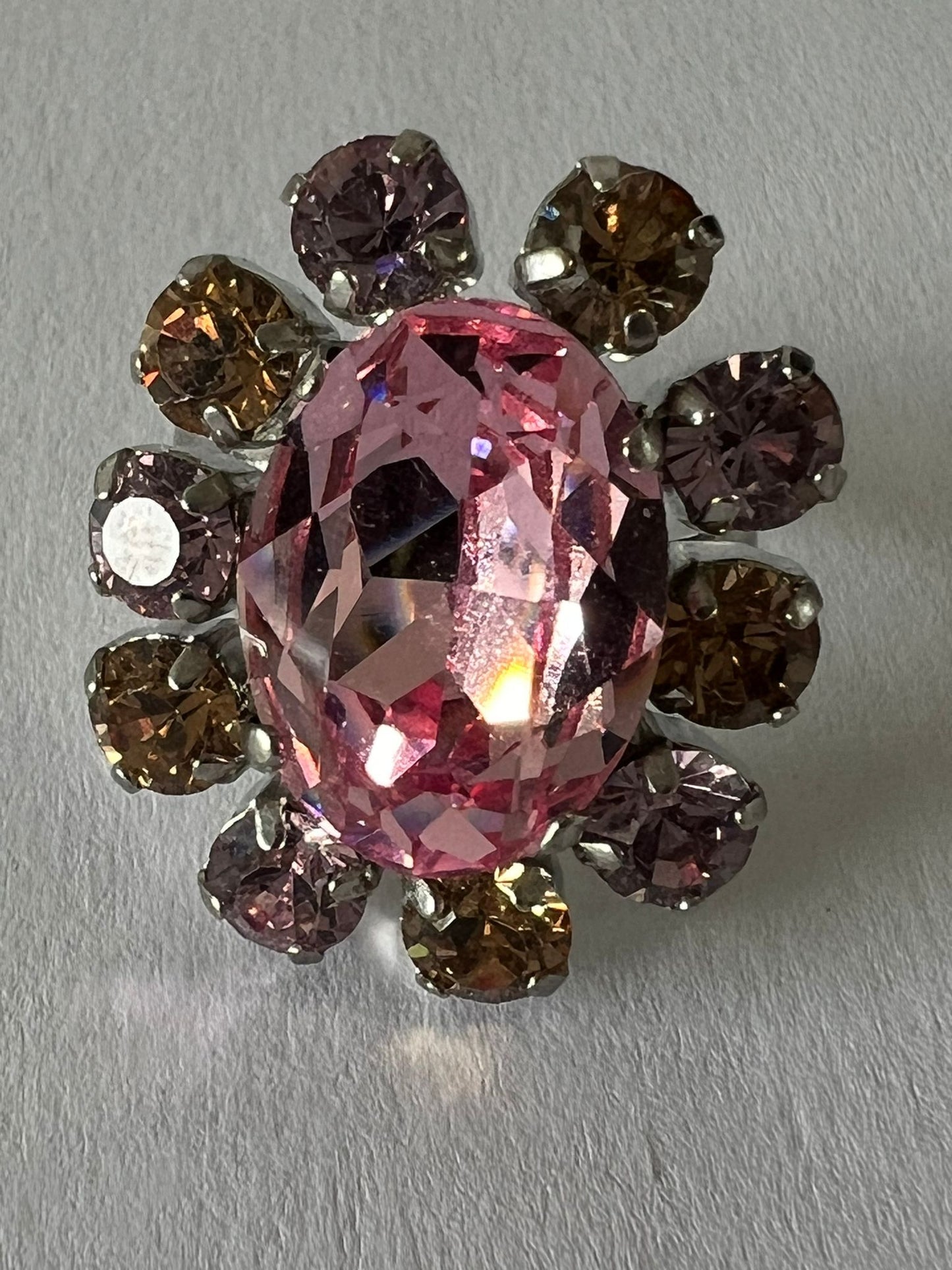 9734 Vintage Swarovski Kristallen Ring 25mm