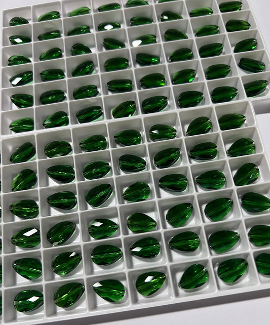 Swarovski® Beads Mini Drop Bead Dark Moss Green 12x8mm