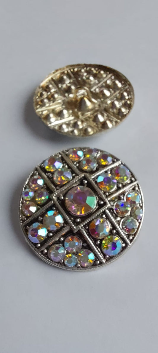 4004 Knöpfe mit Swarovski Kristallen 28mm