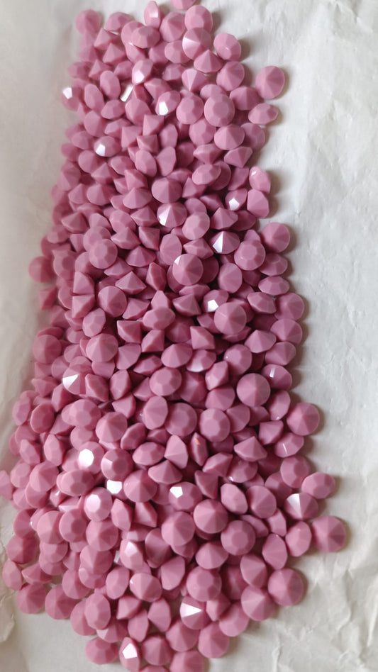 Swarovski® Chaton Vintage Opaque Rose Unfoiled PP17