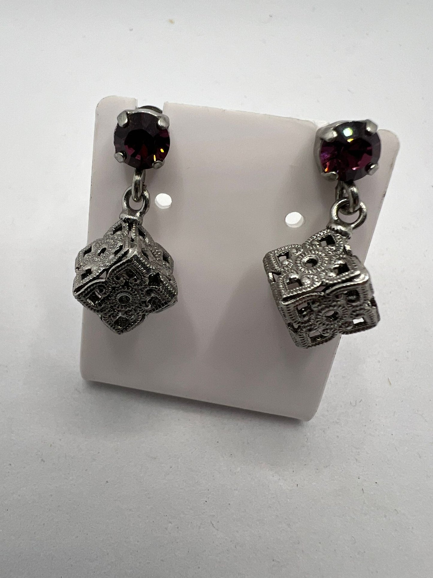 30597 Vintage Swarovski Kristallen Ohrhanger 8mm