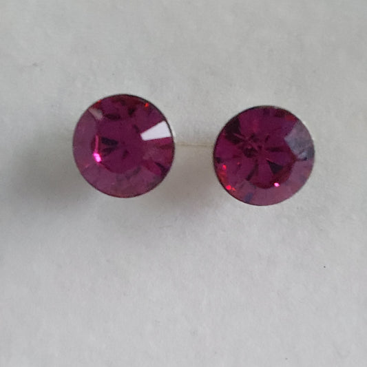3172 Vintage-Ohrringe mit Swarovski Kristallen 9mm
