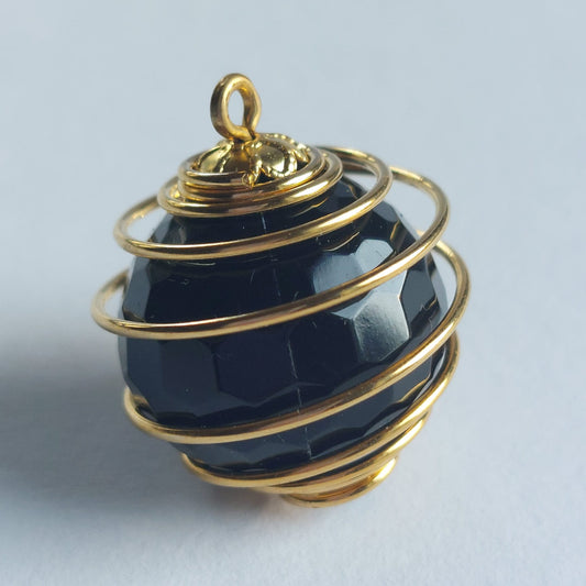 5564 Vintage Twist Cage Crystal Disco Ball Anhänger Jet 20mm